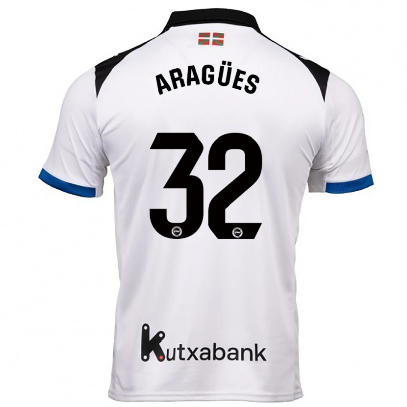 Danxen Herren Chema Aragües #32 Weiß Blau Auswärtstrikot Trikot 2025/26 T-Shirt Schweiz