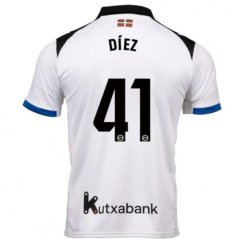 Danxen Herren Victor Díez #41 Weiß Blau Auswärtstrikot Trikot 2025/26 T-Shirt Schweiz