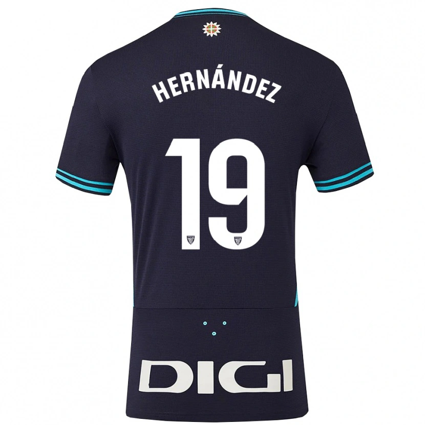 Danxen Herren Egoitz Hernández #19 Marine Himmelblau Auswärtstrikot Trikot 2025/26 T-Shirt Schweiz
