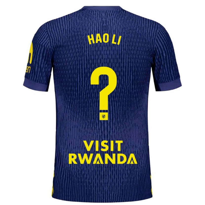 Danxen Herren Hao Li #0 Marine Gelb Auswärtstrikot Trikot 2025/26 T-Shirt Schweiz