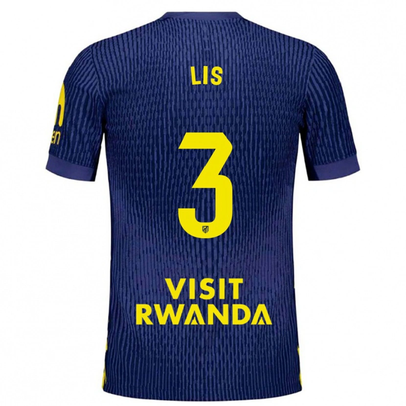 Danxen Herren Adrian Lis #3 Marine Gelb Auswärtstrikot Trikot 2025/26 T-Shirt Schweiz