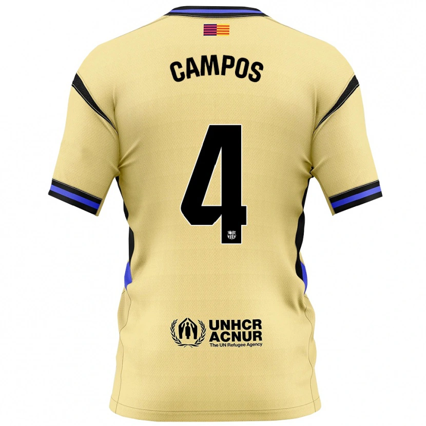Danxen Herren Alex Campos #4 Gelb Schwarz Auswärtstrikot Trikot 2025/26 T-Shirt Schweiz