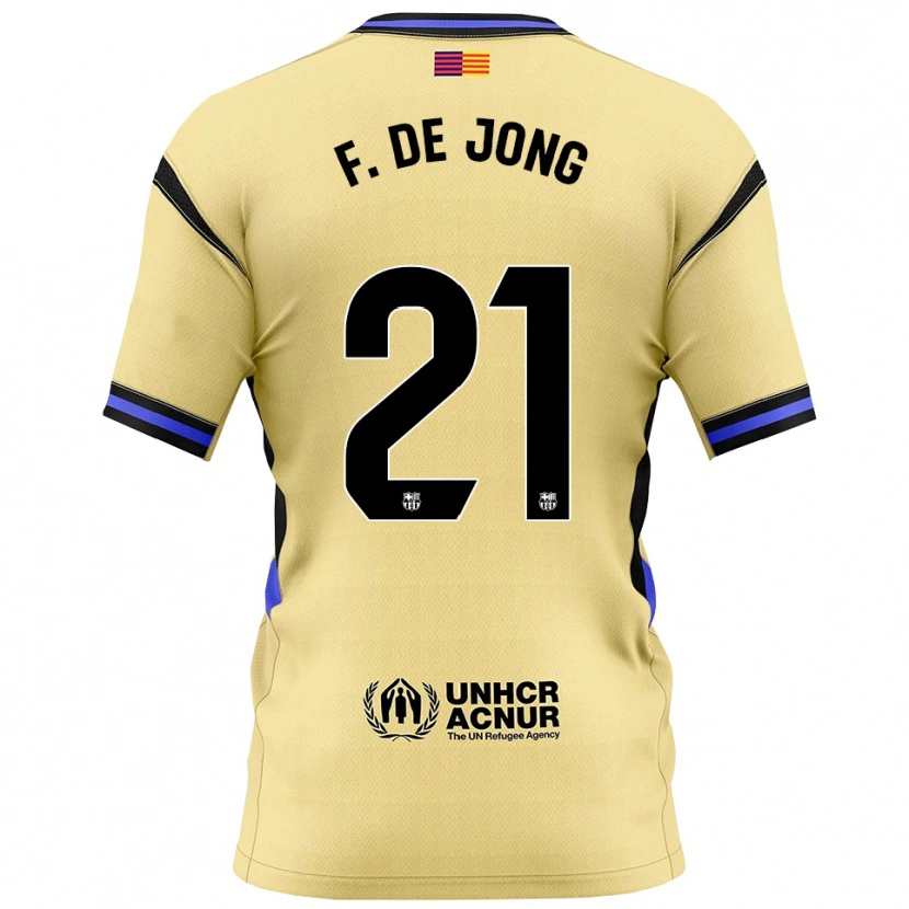 Danxen Herren Frenkie De Jong #21 Gelb Schwarz Auswärtstrikot Trikot 2025/26 T-Shirt Schweiz
