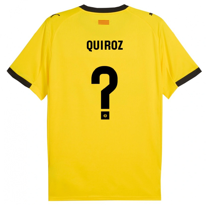 Danxen Herren Alejandro Quiroz #0 Gelb Schwarz Auswärtstrikot Trikot 2025/26 T-Shirt Schweiz