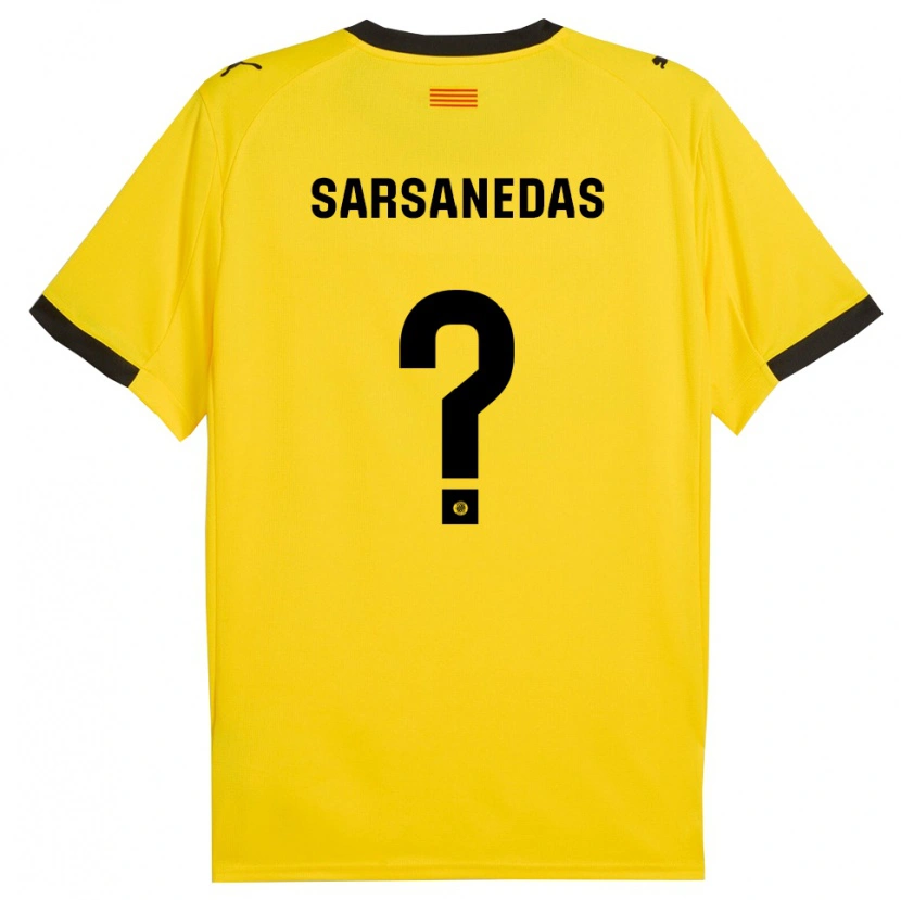 Danxen Herren Joao Sarsanedas #0 Gelb Schwarz Auswärtstrikot Trikot 2025/26 T-Shirt Schweiz