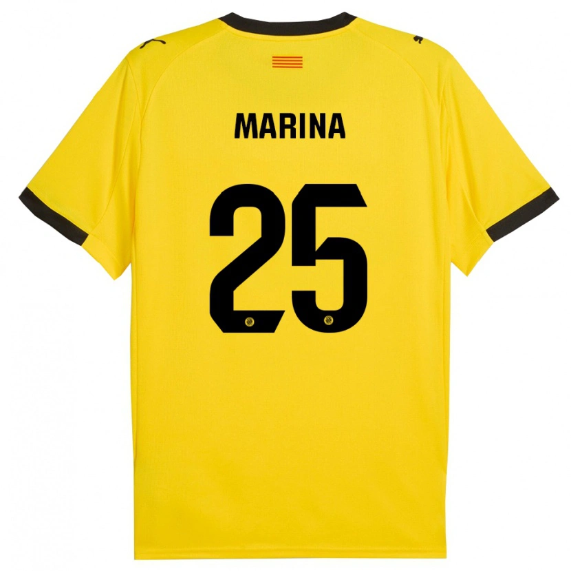Danxen Herren Sergi Marina #25 Gelb Schwarz Auswärtstrikot Trikot 2025/26 T-Shirt Schweiz