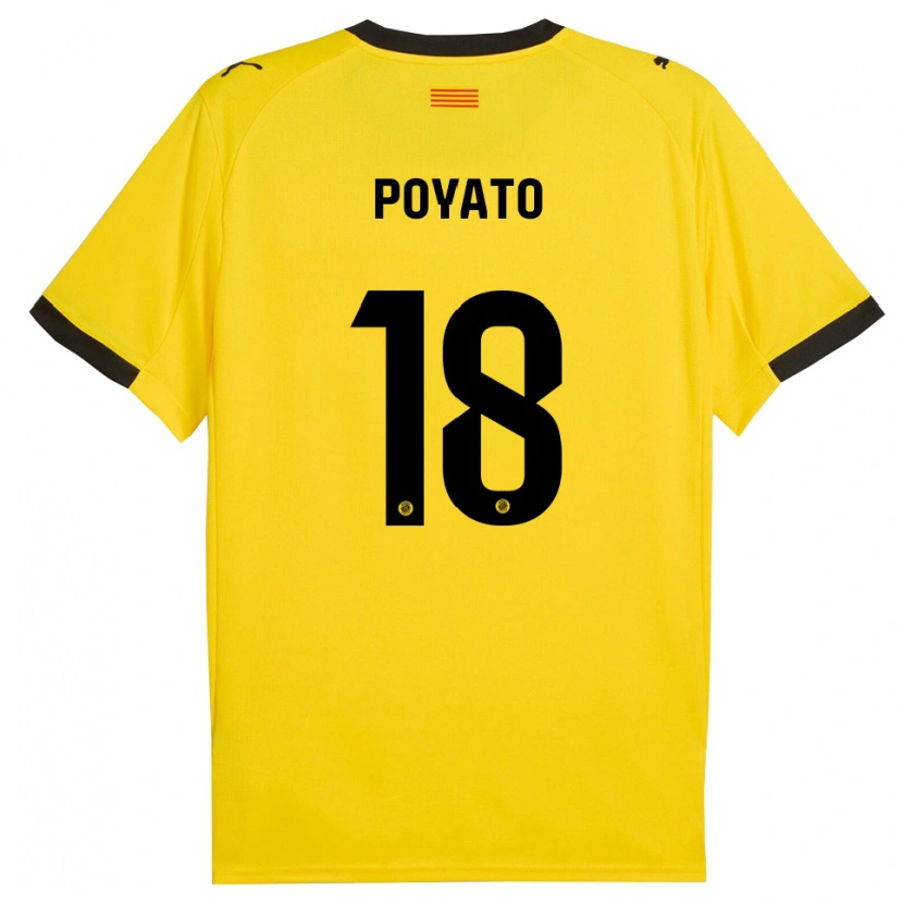 Danxen Herren Marina Poyato #18 Gelb Schwarz Auswärtstrikot Trikot 2025/26 T-Shirt Schweiz