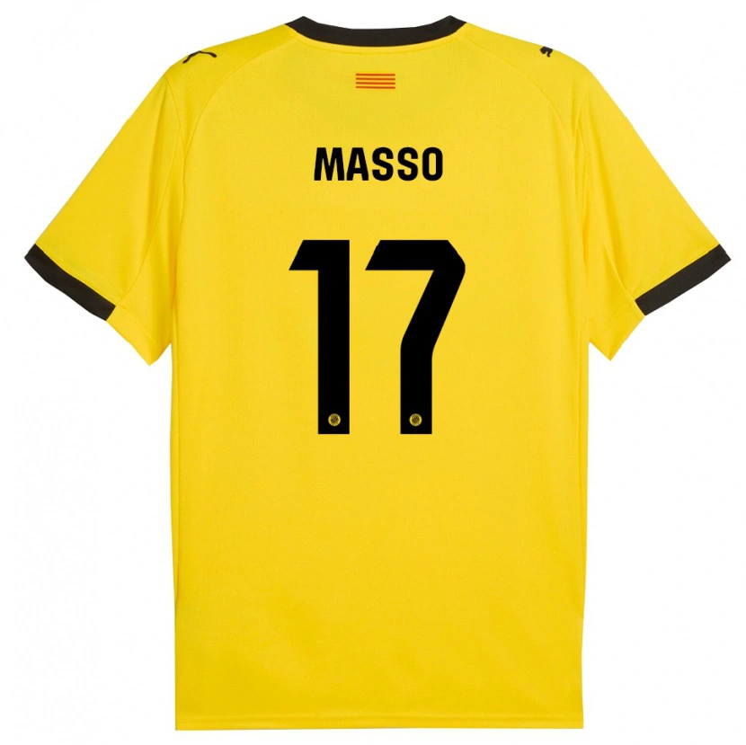 Danxen Herren Ainoa Massó #17 Gelb Schwarz Auswärtstrikot Trikot 2025/26 T-Shirt Schweiz
