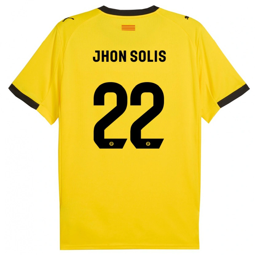 Danxen Herren Jhon Solís #22 Gelb Schwarz Auswärtstrikot Trikot 2025/26 T-Shirt Schweiz