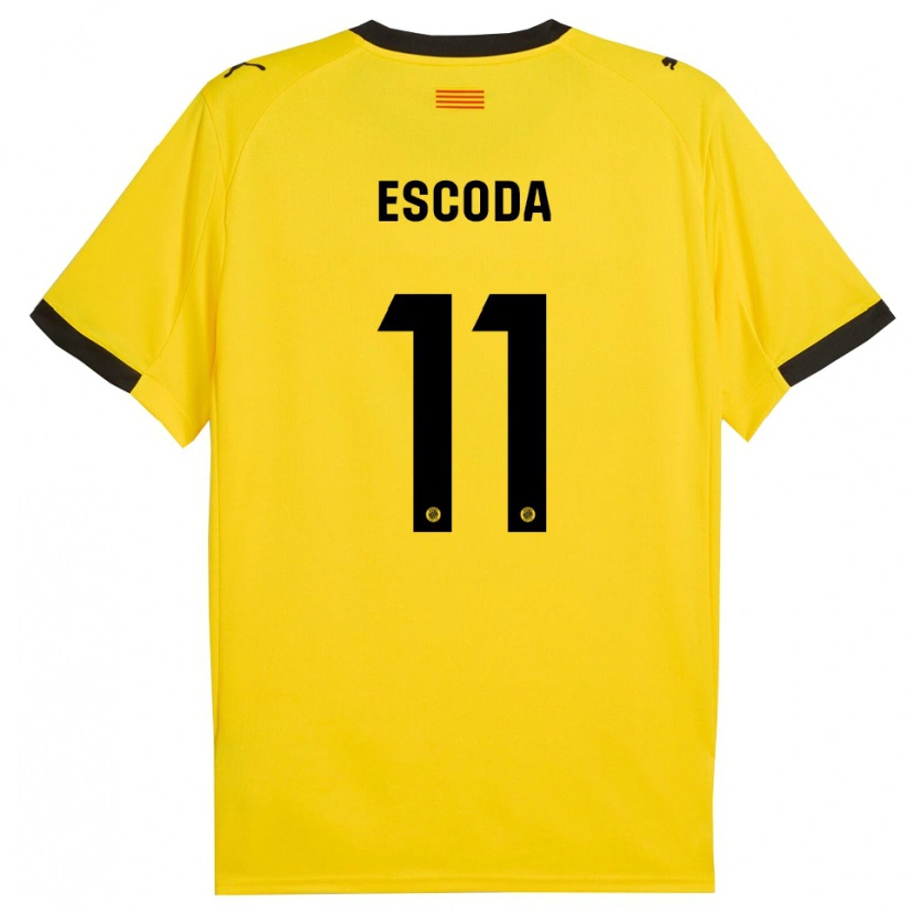 Danxen Herren David Escoda #11 Gelb Schwarz Auswärtstrikot Trikot 2025/26 T-Shirt Schweiz