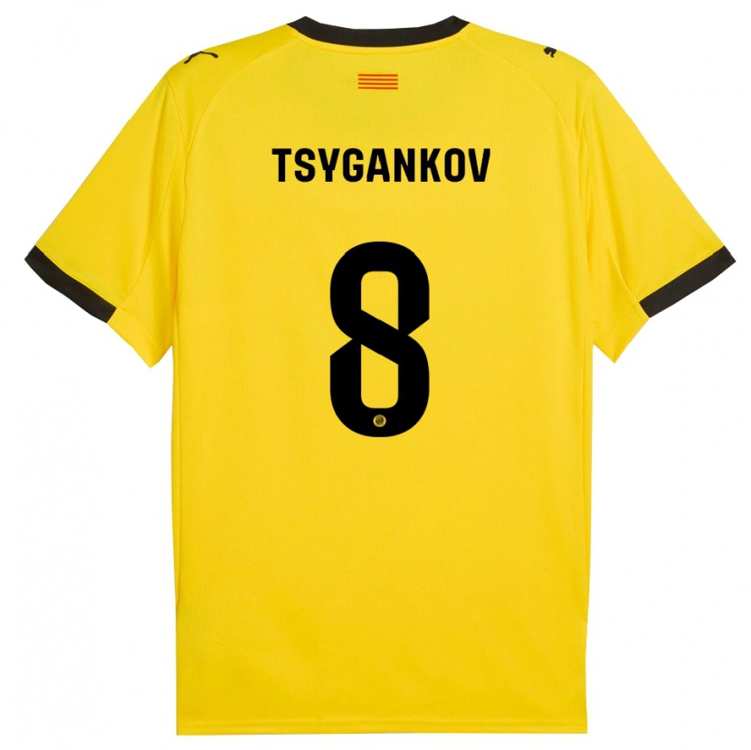 Danxen Herren Viktor Tsygankov #8 Gelb Schwarz Auswärtstrikot Trikot 2025/26 T-Shirt Schweiz