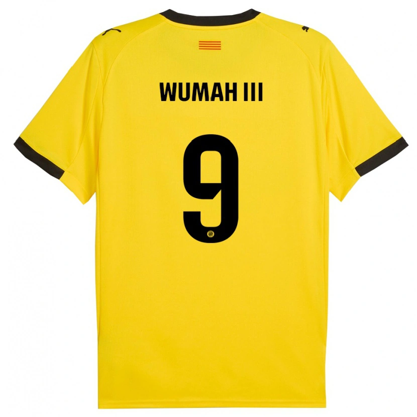 Danxen Herren Edward Wumah Iii #9 Gelb Schwarz Auswärtstrikot Trikot 2025/26 T-Shirt Schweiz