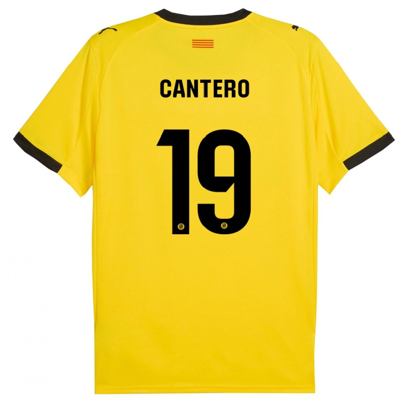 Danxen Herren Adrian Cantero #19 Gelb Schwarz Auswärtstrikot Trikot 2025/26 T-Shirt Schweiz