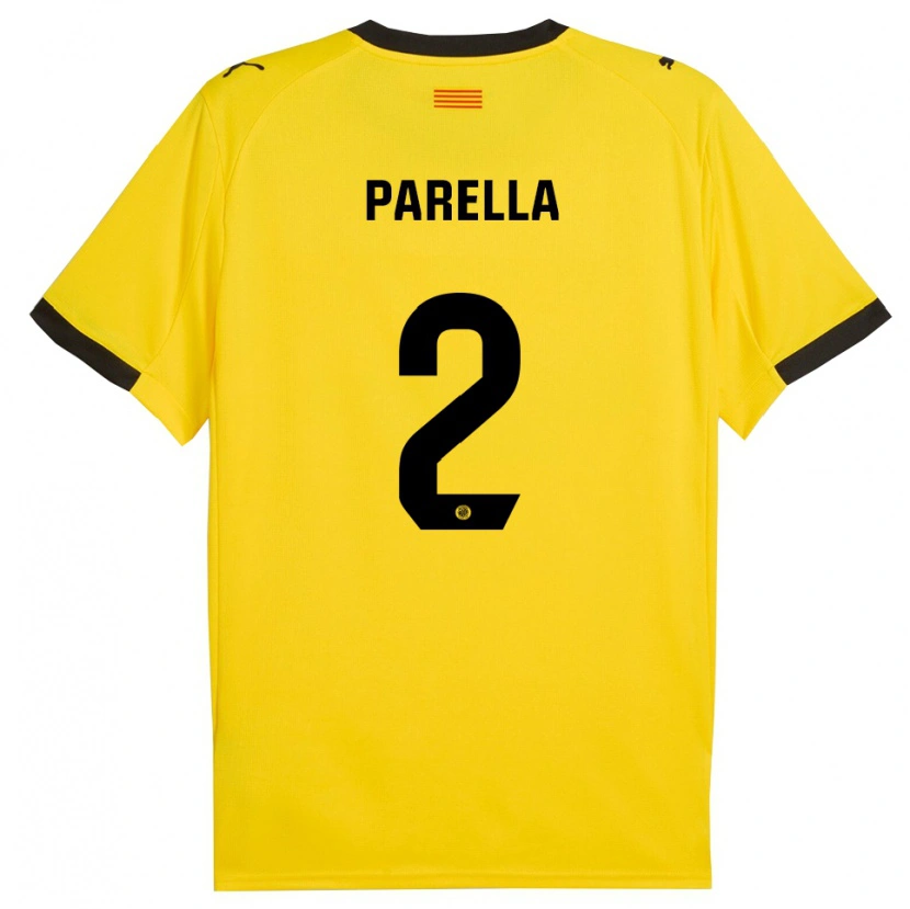 Danxen Herren Virginia Parella #2 Gelb Schwarz Auswärtstrikot Trikot 2025/26 T-Shirt Schweiz