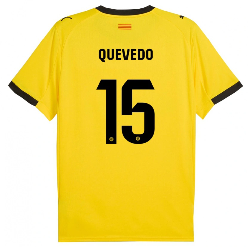 Danxen Herren Erik Quevedo #15 Gelb Schwarz Auswärtstrikot Trikot 2025/26 T-Shirt Schweiz