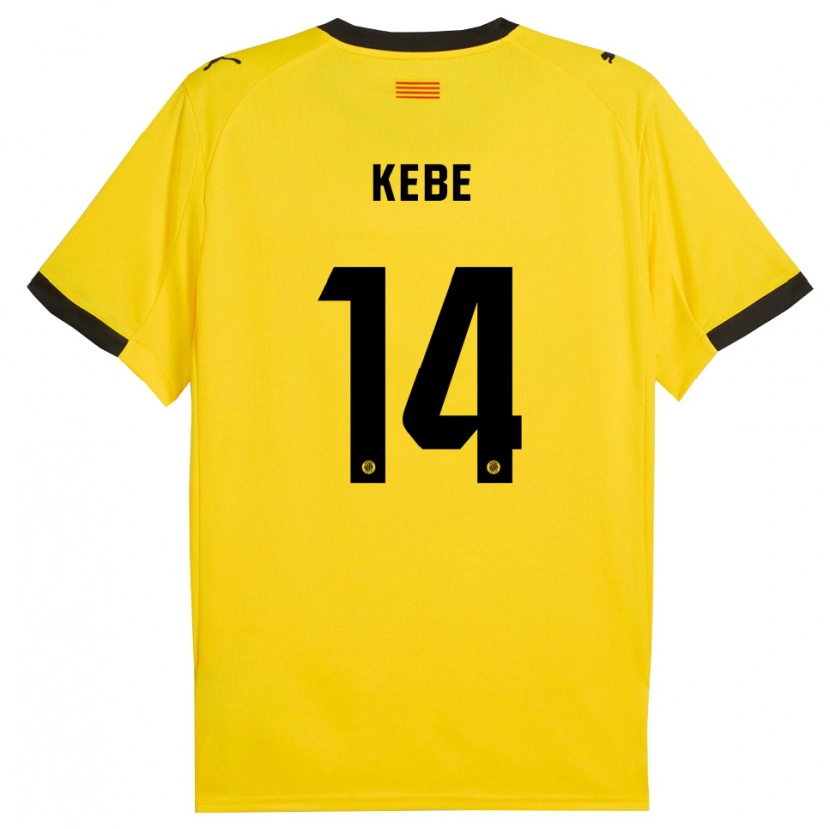 Danxen Herren Moussa Kébé #14 Gelb Schwarz Auswärtstrikot Trikot 2025/26 T-Shirt Schweiz