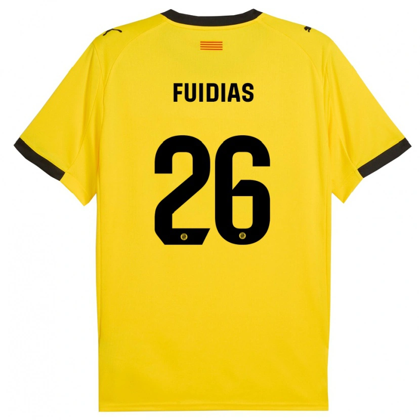 Danxen Herren Toni Fuidias #26 Gelb Schwarz Auswärtstrikot Trikot 2025/26 T-Shirt Schweiz