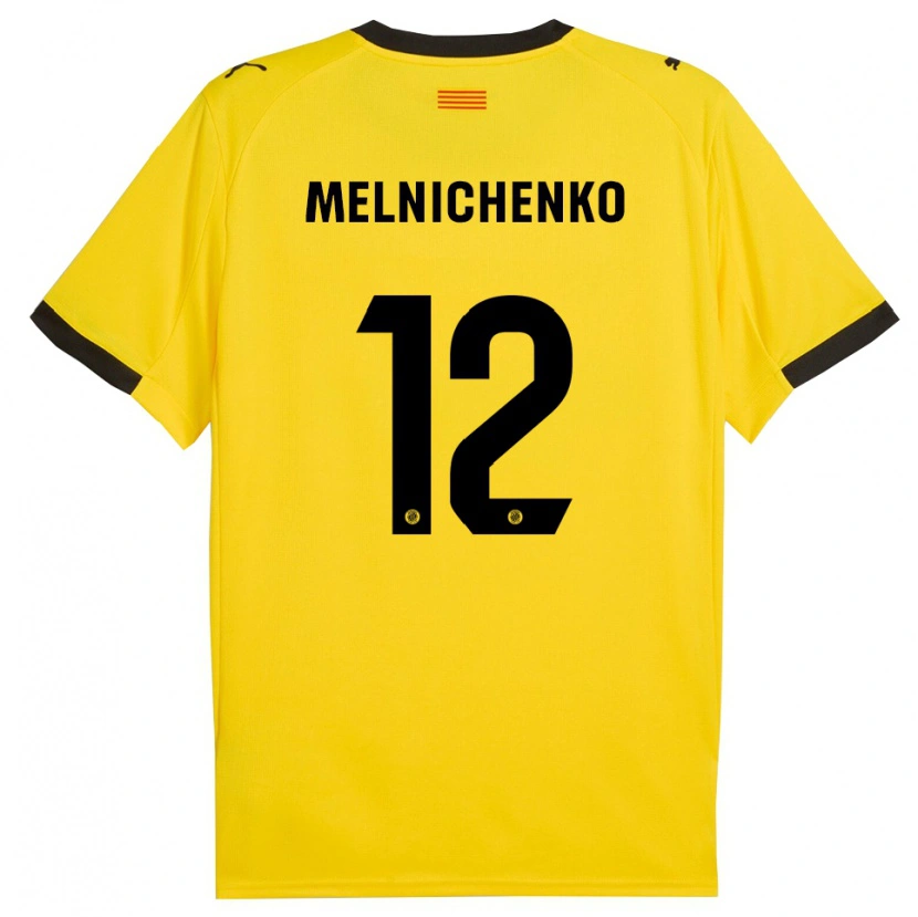 Danxen Herren Dmytro Melnichenko #12 Gelb Schwarz Auswärtstrikot Trikot 2025/26 T-Shirt Schweiz