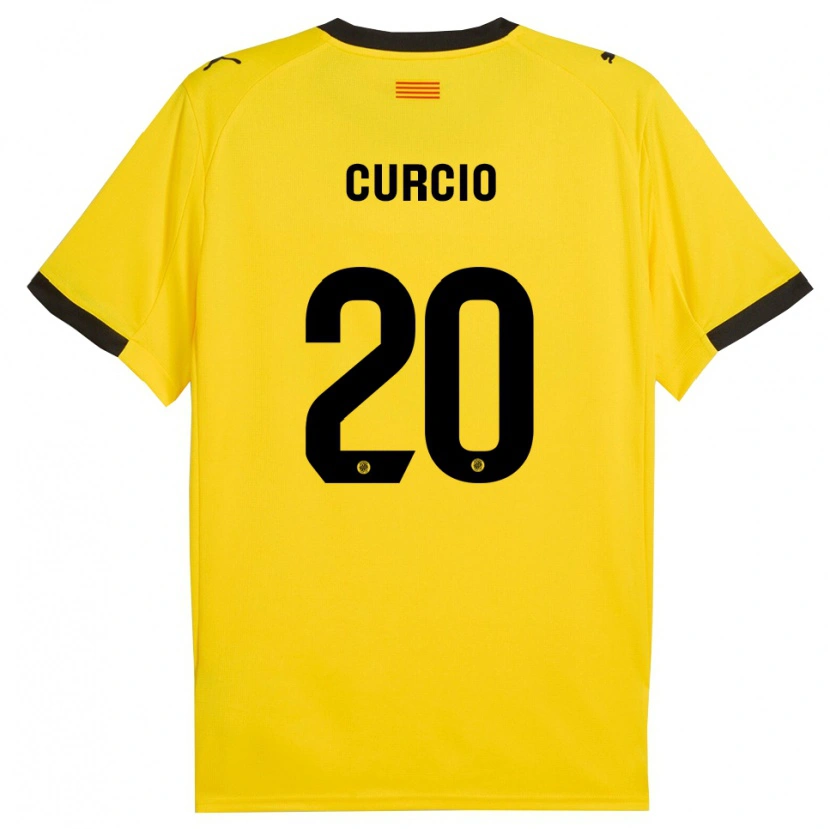 Danxen Herren Daniel Curcio #20 Gelb Schwarz Auswärtstrikot Trikot 2025/26 T-Shirt Schweiz