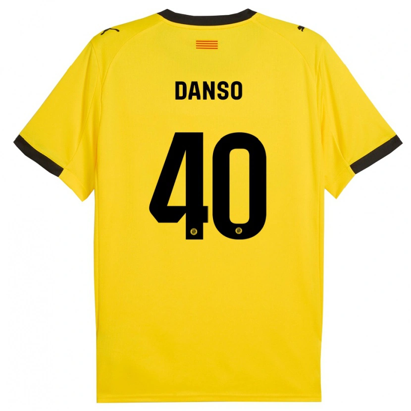 Danxen Herren Jordi Danso #40 Gelb Schwarz Auswärtstrikot Trikot 2025/26 T-Shirt Schweiz