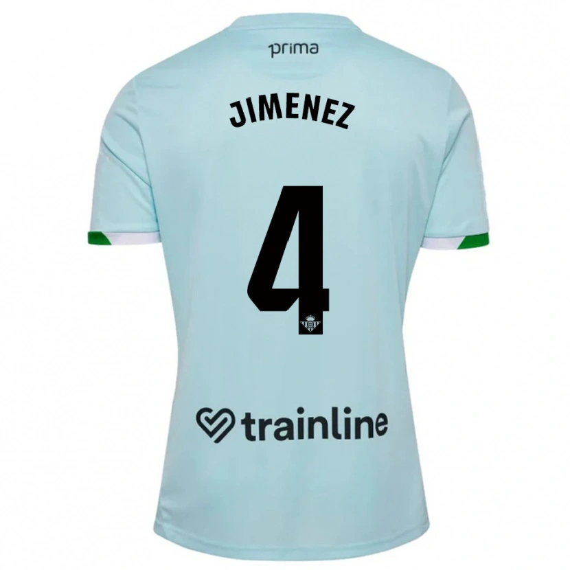 Danxen Herren María Jiménez Gutiérrez #4 Himmelblau Grün Auswärtstrikot Trikot 2025/26 T-Shirt Schweiz