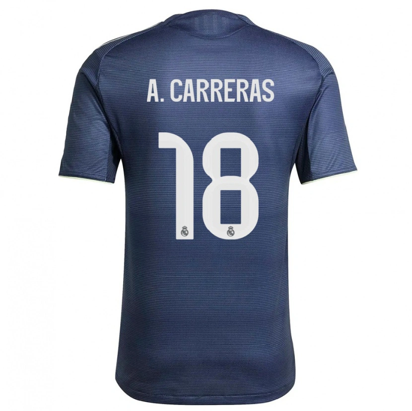 Danxen Herren Álvaro Carreras #18 Marine Silber Auswärtstrikot Trikot 2025/26 T-Shirt Schweiz