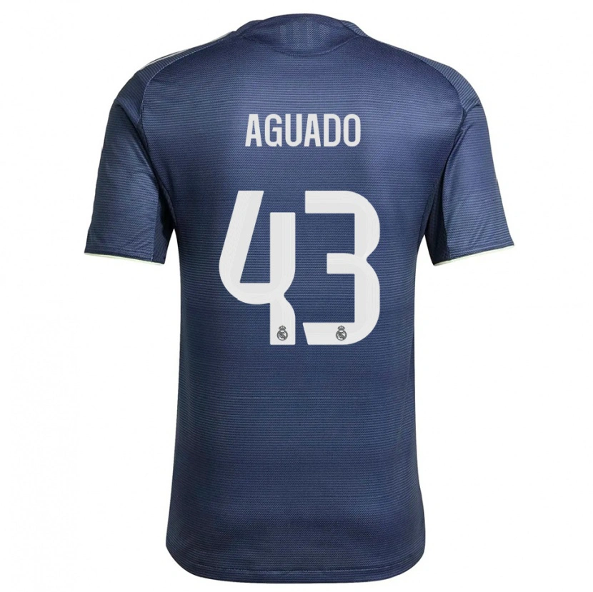 Danxen Herren Diego Aguado #43 Marine Silber Auswärtstrikot Trikot 2025/26 T-Shirt Schweiz