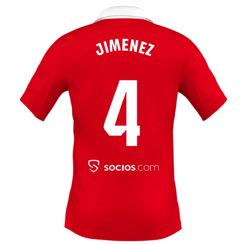 Danxen Herren Diego Jiménez #4 Rot Weiß Grau Auswärtstrikot Trikot 2025/26 T-Shirt Schweiz
