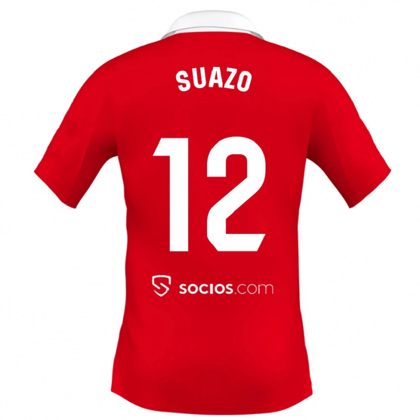 Danxen Herren Gabriel Suazo #12 Rot Weiß Grau Auswärtstrikot Trikot 2025/26 T-Shirt Schweiz