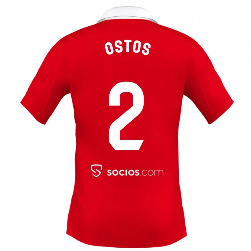 Danxen Herren Fran Ostos #2 Rot Weiß Grau Auswärtstrikot Trikot 2025/26 T-Shirt Schweiz