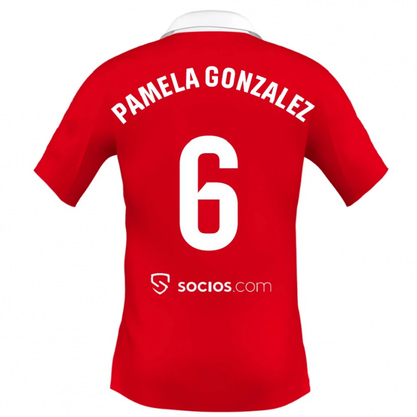 Danxen Herren Cinthia Pamela González Medina #6 Rot Weiß Grau Auswärtstrikot Trikot 2025/26 T-Shirt Schweiz