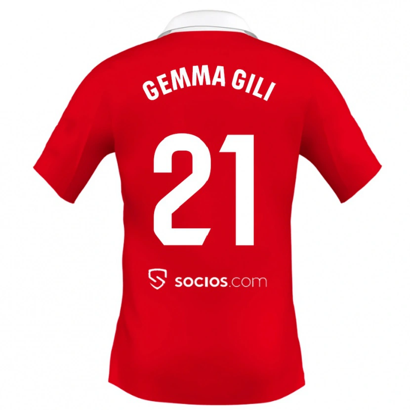 Danxen Herren Gemma Gili Giner #21 Rot Weiß Grau Auswärtstrikot Trikot 2025/26 T-Shirt Schweiz