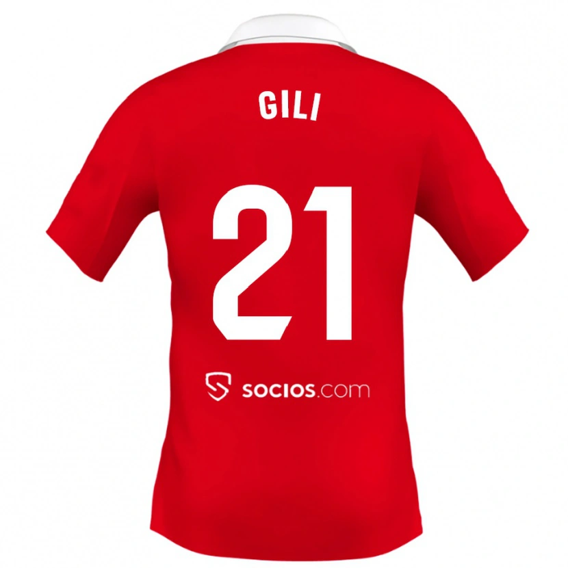 Danxen Herren Gemma Gili #21 Rot Weiß Grau Auswärtstrikot Trikot 2025/26 T-Shirt Schweiz