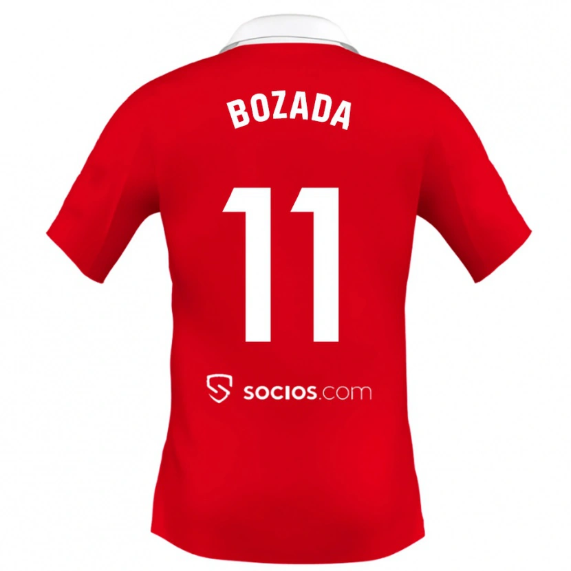 Danxen Herren José Antonio Bozada #11 Rot Weiß Grau Auswärtstrikot Trikot 2025/26 T-Shirt Schweiz