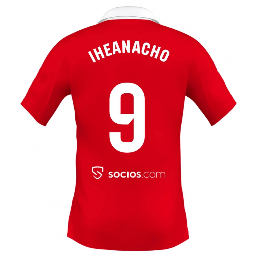 Danxen Herren Kelechi Iheanacho #9 Rot Weiß Grau Auswärtstrikot Trikot 2025/26 T-Shirt Schweiz