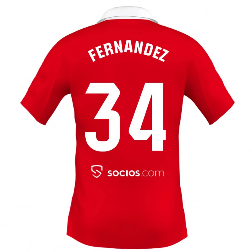 Danxen Herren Marc Fernández #34 Rot Weiß Grau Auswärtstrikot Trikot 2025/26 T-Shirt Schweiz
