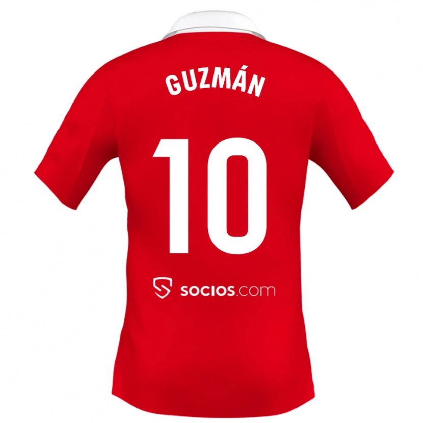 Danxen Herren Gonzalo Guzmán #10 Rot Weiß Grau Auswärtstrikot Trikot 2025/26 T-Shirt Schweiz