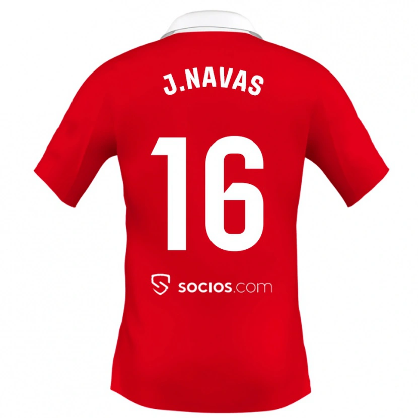 Danxen Herren Jesus Navas #16 Rot Weiß Grau Auswärtstrikot Trikot 2025/26 T-Shirt Schweiz