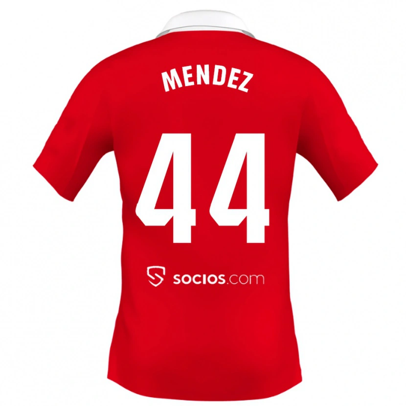 Danxen Herren Tomas Mendez #44 Rot Weiß Grau Auswärtstrikot Trikot 2025/26 T-Shirt Schweiz