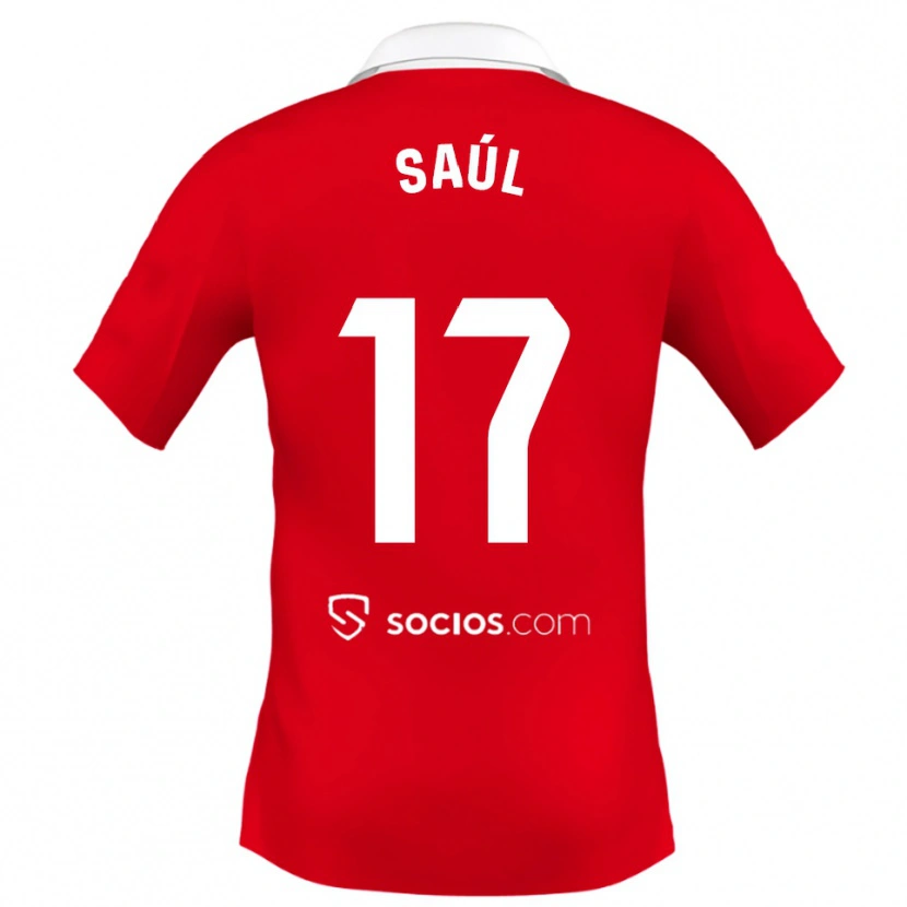 Danxen Herren Saul Niguez #17 Rot Weiß Grau Auswärtstrikot Trikot 2025/26 T-Shirt Schweiz