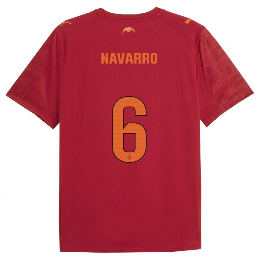 Danxen Herren Javi Navarro #6 Rot Orange Auswärtstrikot Trikot 2025/26 T-Shirt Schweiz