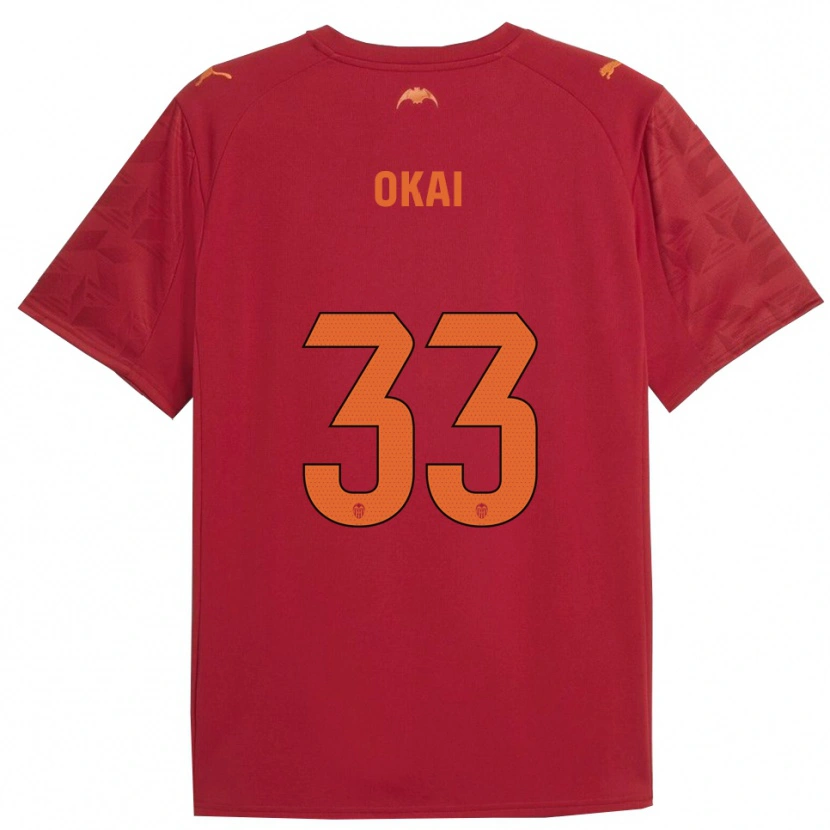 Danxen Herren Leslie Okai #33 Rot Orange Auswärtstrikot Trikot 2025/26 T-Shirt Schweiz