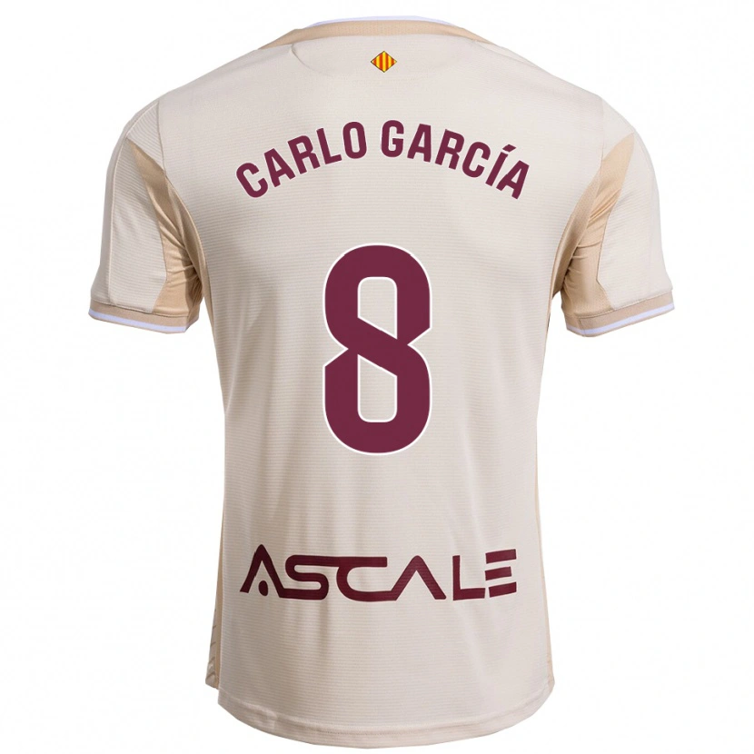 Danxen Herren Carlo García #8 Cremeweiß Burgunderrot Auswärtstrikot Trikot 2025/26 T-Shirt Schweiz