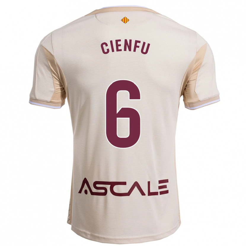 Danxen Herren María Cienfuegos Baragaño #6 Cremeweiß Burgunderrot Auswärtstrikot Trikot 2025/26 T-Shirt Schweiz