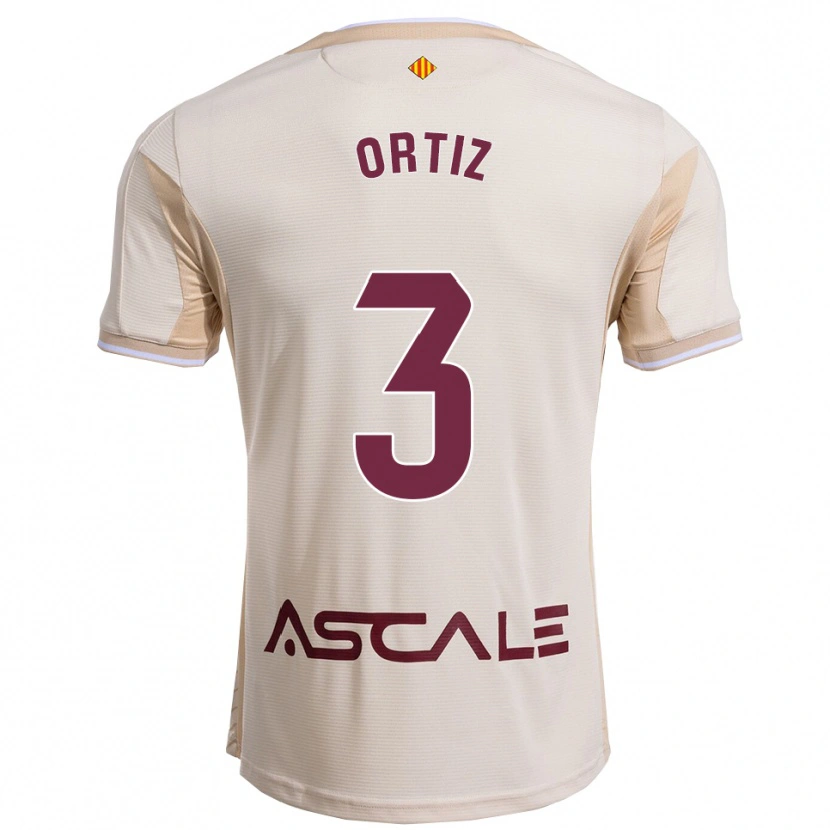 Danxen Herren Eneko Ortiz #3 Cremeweiß Burgunderrot Auswärtstrikot Trikot 2025/26 T-Shirt Schweiz