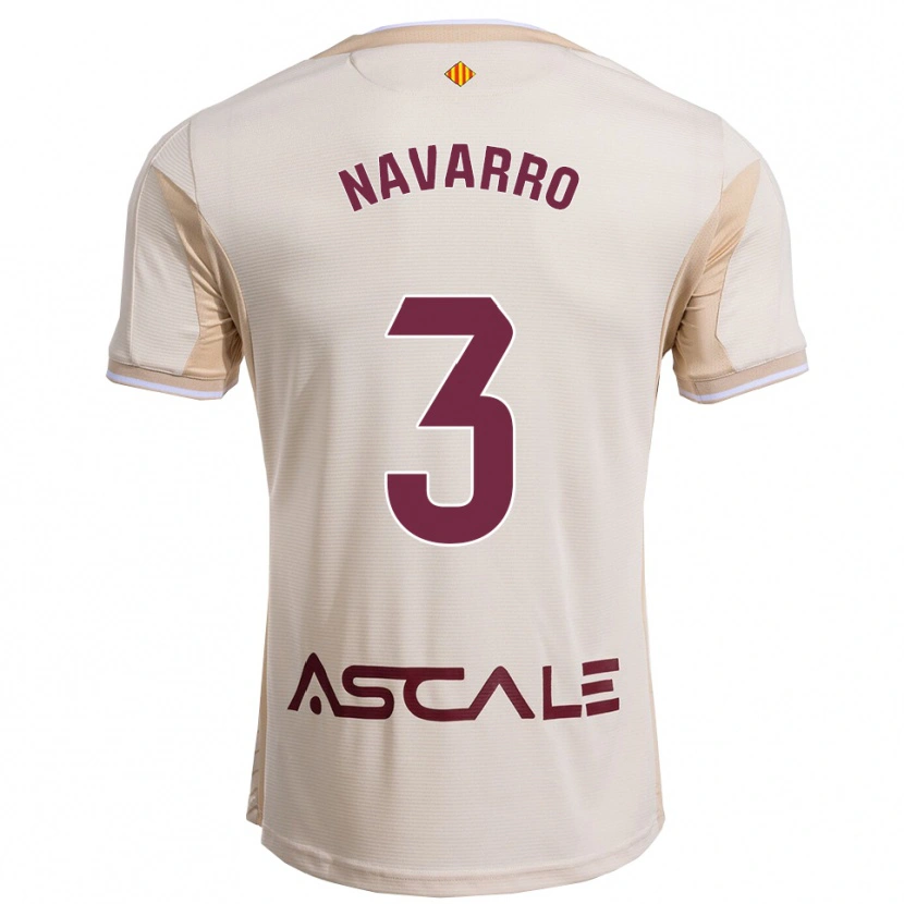 Danxen Herren Pablo Navarro #3 Cremeweiß Burgunderrot Auswärtstrikot Trikot 2025/26 T-Shirt Schweiz