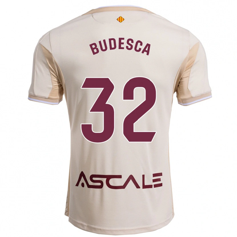 Danxen Herren Daniel Budesca #32 Cremeweiß Burgunderrot Auswärtstrikot Trikot 2025/26 T-Shirt Schweiz