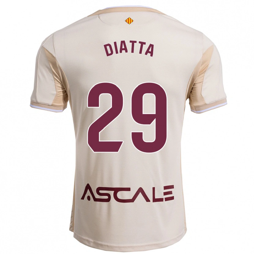 Danxen Herren Alassane Diatta #29 Cremeweiß Burgunderrot Auswärtstrikot Trikot 2025/26 T-Shirt Schweiz