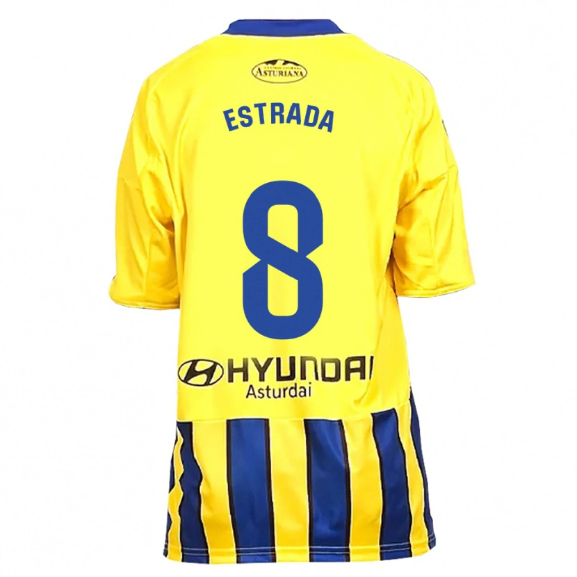 Danxen Herren Nacho Estrada #8 Gelb Blau Auswärtstrikot Trikot 2025/26 T-Shirt Schweiz