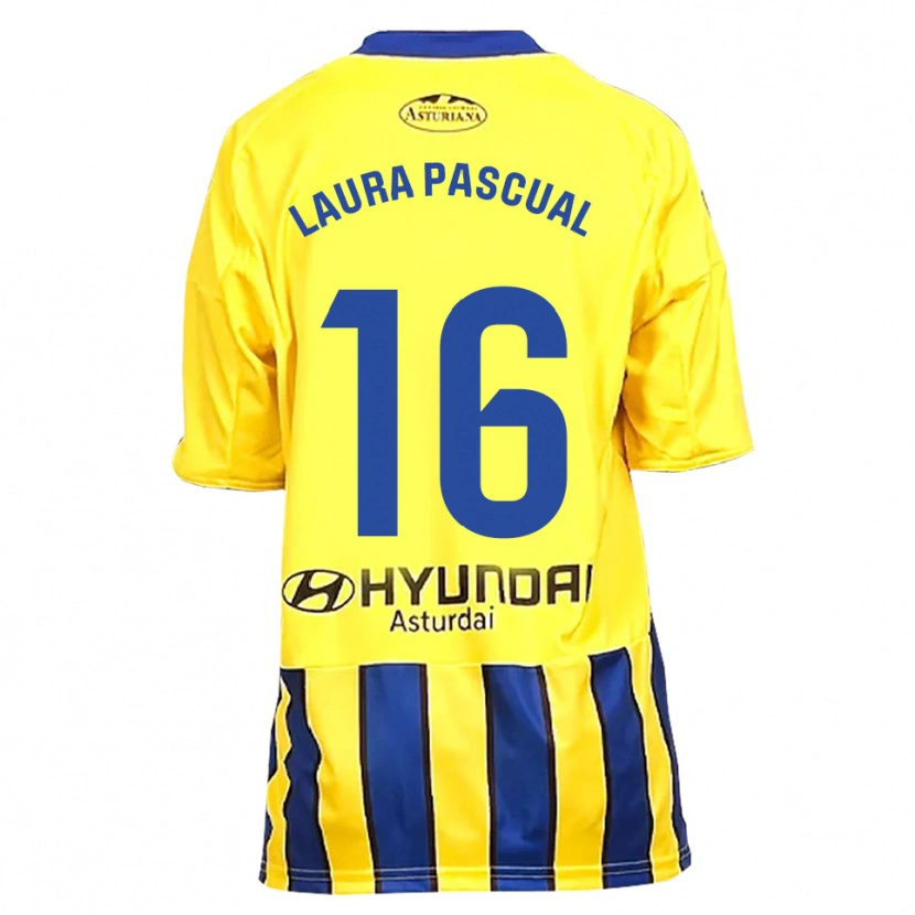 Danxen Herren Laura Pascual #16 Gelb Blau Auswärtstrikot Trikot 2025/26 T-Shirt Schweiz